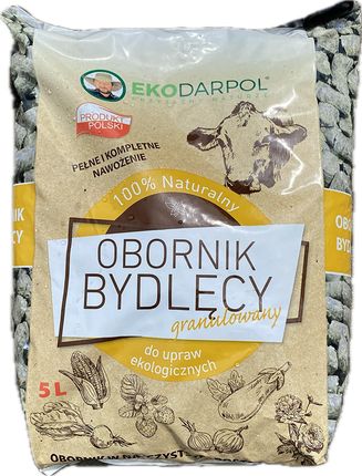 Ekodarpol Obornik Bydlęcy Granulowany 5L Eko 100% Naturalny