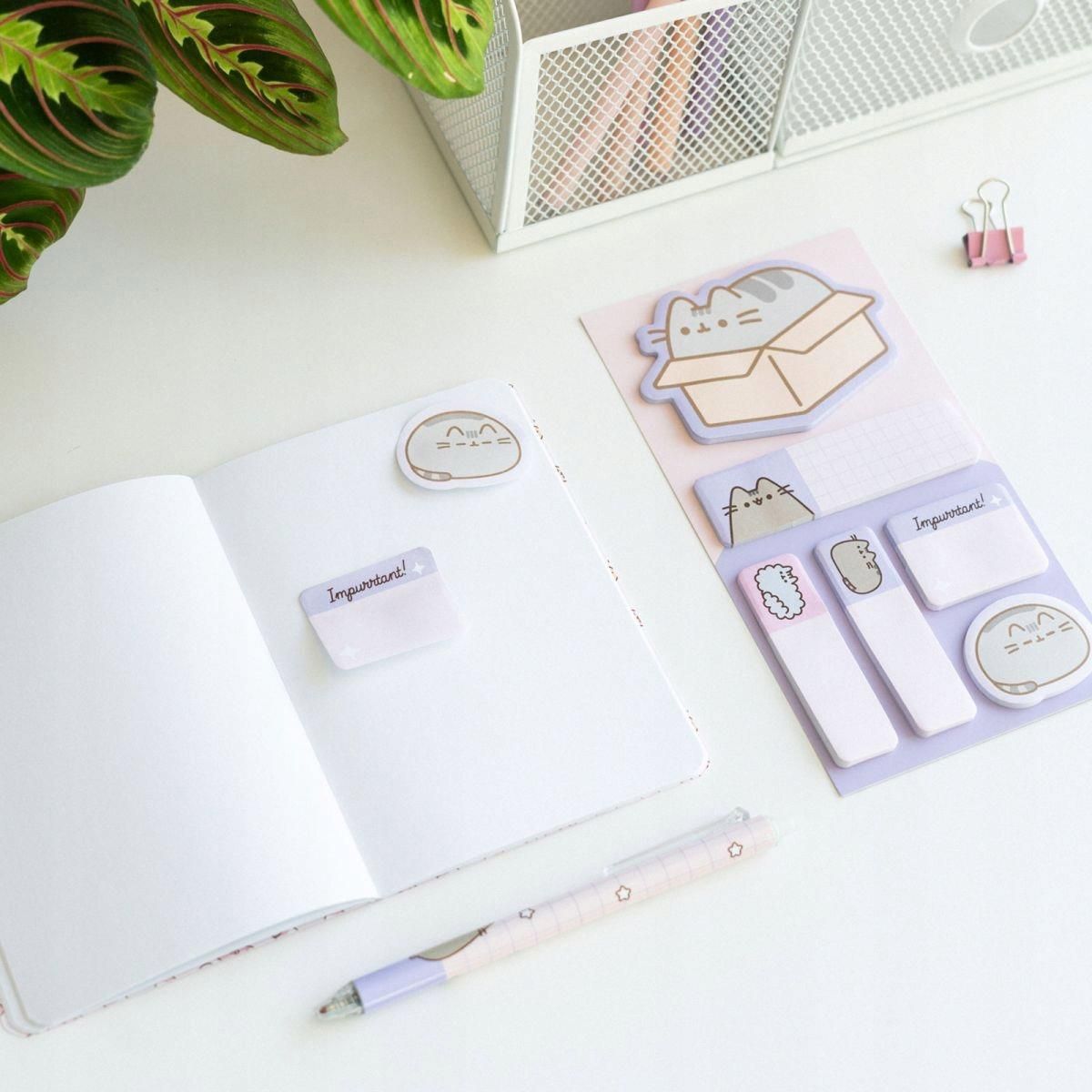 Pusheen Piórnik Długopis Ołówek Zakreślacze Memorki Notes Naklejki ...