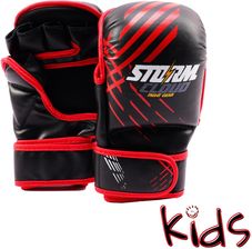 Zdjęcie StormCloud Rękawice MMA dla dzieci Lynx Sparingowe 7oz Czarno/Czerwone - Pyskowice