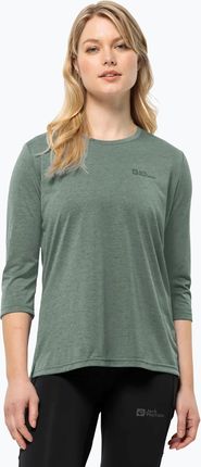 Jack Wolfskin Longsleeve Trekkingowy Damski Crosstrail 3/4 Hedge Green