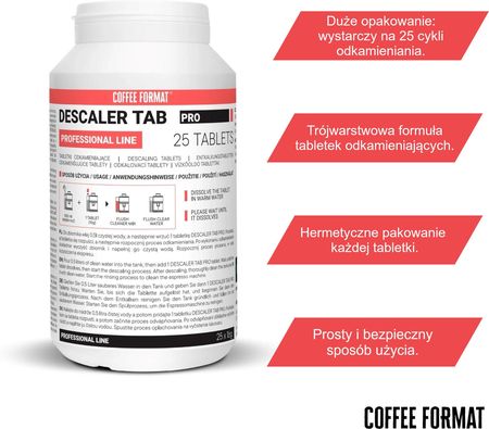 Coffee Format Descaler Tab PRO 25x16g Tabletki odkamieniające do ekspresu -  Ceny i opinie - Ceneo.pl