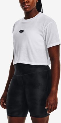 Koszulka damska Under Armour  BRANDED LOGO CROP SS-WH L