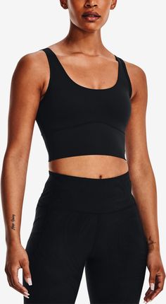 Damski podkoszulek Under Armour  Meridian Fitted Crop Tank-BLK XS