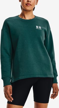 Bluza damska Under Armour  Rival Fleece Oversize Crew-GRN XS