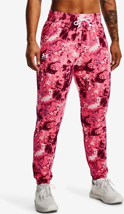 Damskie dresy Under Armour  Rival Terry Print Jogger-PNK M