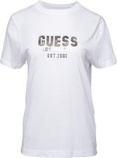 Damska Koszulka z krótkim rękawem Guess SS CN Pyramide Studs Tee W4Yi35Kc8T0-G011 – Biały