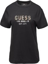 Damska Koszulka z krótkim rękawem Guess SS CN Pyramide Studs Tee W4Yi35Kc8T0-Jblk – Czarny
