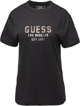 Damska Koszulka z krótkim rękawem Guess SS CN Pyramide Studs Tee W4Yi35Kc8T0-Jblk – Czarny