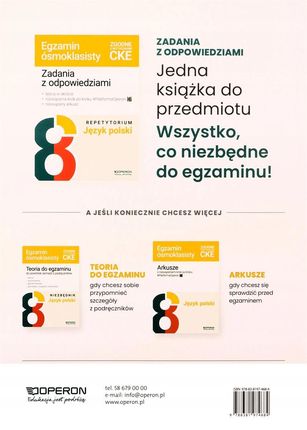 Egzamin ósmoklasisty 2025 Język polski arkusze - Jolanta Eisner [KSIĄŻKA] - zdjęcie 2
