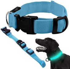 Zdjęcie OBROŻA ŚWIECĄCA W CIEMNOŚCI LED DLA PSA I KOTA REGULOWANA REGULACJA 59CM - Nowy Dwór Mazowiecki