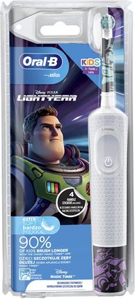 Elektryczna Szczoteczka Oral-B Vitality 100 Lightyear + 4X Końcówek Czerwony + Etui Niebieski + Dodatki - zdjęcie 6