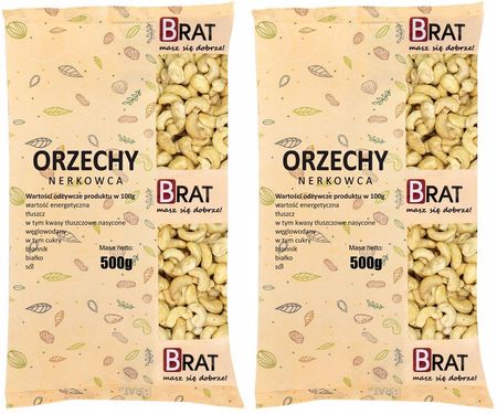 Brat Orzechy Nerkowca 1kg 2X500g