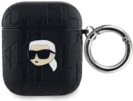 Karl Lagerfeld Monogram Karl Head - Etui AirPods 1/2 gen (czarny)