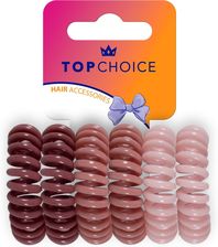 Zdjęcie TOP CHOICE Gumki do włosów - mix kolorów (20094) 1 op. - 6 szt. - Lubin