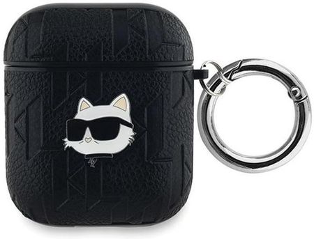 Karl Lagerfeld Monogram Choupette Head - Etui AirPods 1/2 gen (czarny)