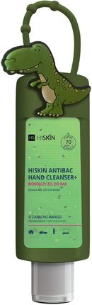 Hiskin Antibac Hand Cleanser+ Biobójczy Żel Do Rąk O Zapachu Mango Dinozaur Butelka 75Ml +Etui