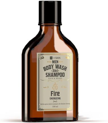 Hiskin Men Whisky Żel Do Mycia Ciała I Szampon Włosów Brody 3W1 Fire 100ml (Mini)