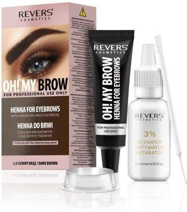 Revers Oh! My Brow Henna Kremowa Do Brwi Ciemny Brąz