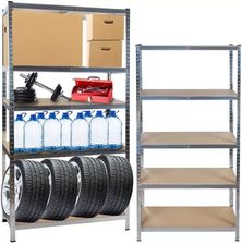 Zdjęcie Regał Metalowy Magazynowy 220x100x45 cm Garażowy 5 Półek 875 kg do Garażu MALATEC - Jeziorany