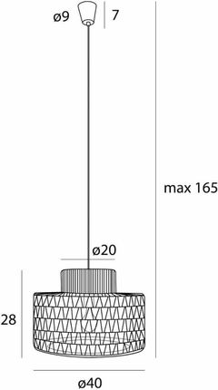Maxlight Lampa Wisząca Raffle Boho Pleciona Do Salonu Eko Biała (P0587) - zdjęcie 3