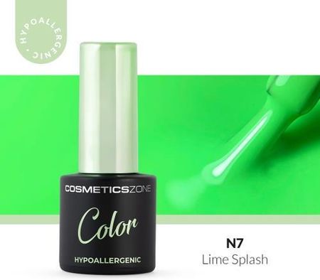 Cosmetics Zone Lakier hybrydowy hipoalergiczny neonowy zielony 7ml - Lime Splash N7