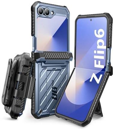 Supcase Etui Samsung Galaxy Z Flip 6 Uchwytem I Klipsem Na Pasek, [Ochrona Zamka Błyskawicznego] Ekranu Przedniego] 360 Stopni Wytrzymała O