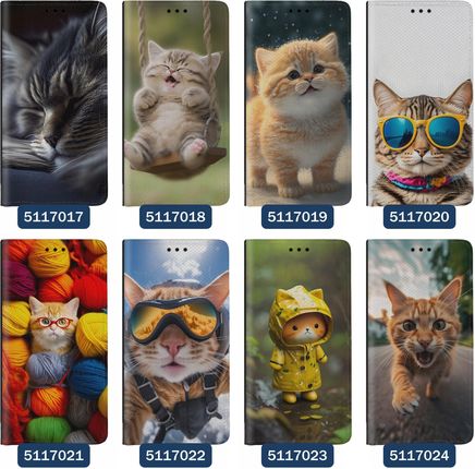 Superetui Etui Z Klapką Do Samsung Galaxy A25 Koty Kotki Kocurki Kociaki - zdjęcie 5