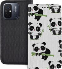 Superetui Etui Z Klapką Do Xiaomi Redmi 12C Poco C55 Panda Miś Niedźwiedź