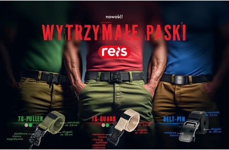 R.E.I.S. Tg-Quard - Pasek Do Spodni Tkanina Czarny - 125cm - zdjęcie 2