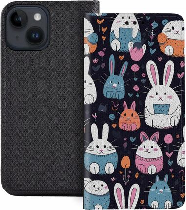 Superetui Etui Z Klapką Do Iphone 14 Królik Zając Bunny Śmieszne Słodkie