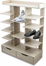 Zdjęcie Bituxx Bituxx Szafka Na Buty Stojak Z 13 Przegrodami 2 Szuflady Półka Mdf Szara - Bogatynia