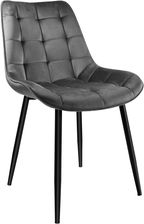 Zdjęcie Krzesło Welurowe Norman Velvet Grafitowe - Raciąż