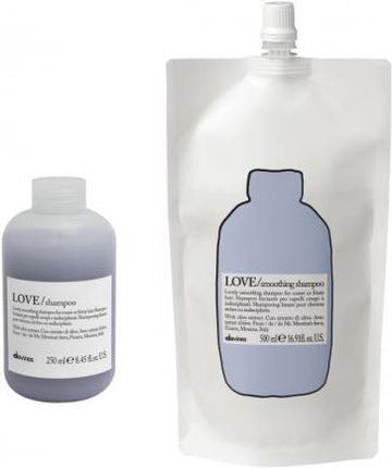 Davines LOVE SMOOTH szampon wygładzający do puszących się włosów 250 ml + uzupełnienie 500 ml