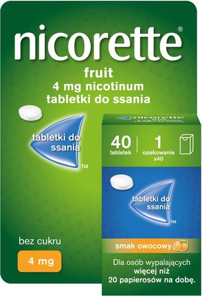 Nicorette Fruit Tabletki 4mg 40 sztuk