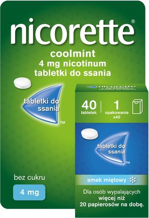 Nicorette Coolmint Tabletki 4mg 40 sztuk