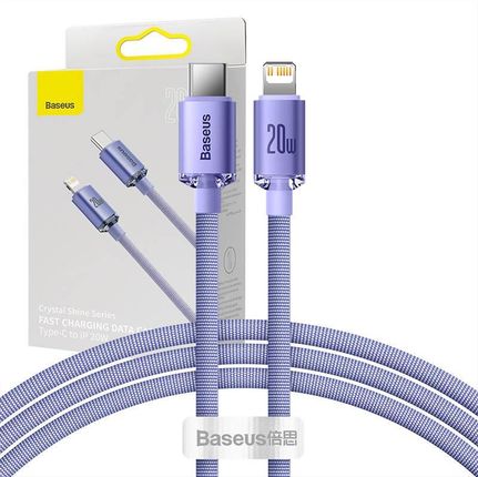 Baseus Usb-C Do Lightning Crystal Shine20Wpd1.2M Fioletowy