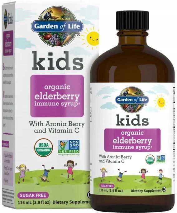 Garden Of Life Składnik Diety Dla Dzieci Organiczny Syrop Z Czarnego