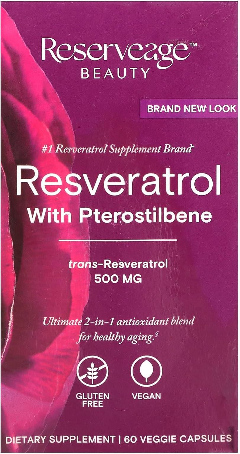 Reserveage Nutrition Resveratrol With Pterostilbene 500 Mg 60 Veggie ...
