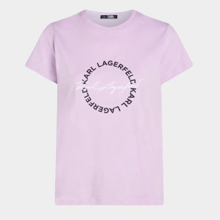 Karl Lagerfeld T-Shirt Damski Pastel Lilac