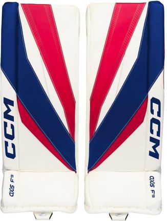 Parkany Bramkarskie Ccm Axis F9 White/Red/Blue Senior 33 + 1 Palec