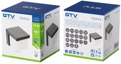 Gtv Oprawa Elewacyjna Tropea Led 10W 4000K 900Lm Czarna Ip54 Ldtro10Wb10