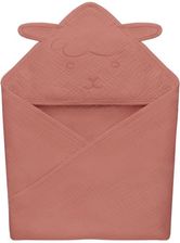 Zdjęcie Lionelo Muslin Hooded Towel Red Coral Ręcznik Kąpielowy Z Kapturkiem - Radzyń Podlaski