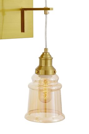 Lumina Deco Lampa Ścienna Kinkiet Loftowy Bursztynowy Moletti W2