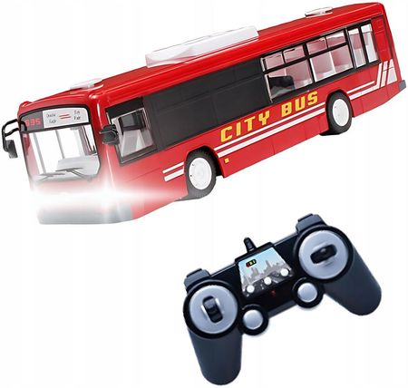 Autobus Miejski Zdalnie Sterowany Rc Na Pilota 1:20 Double Eagle Czerwony E635-003