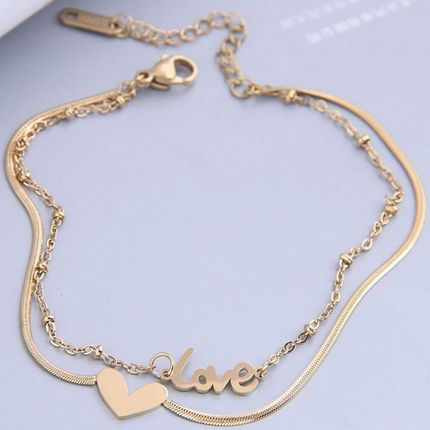 Harahu Bransoletka Na Nogę Love-Gold Kp20780