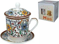 Zdjęcie Hanipol Kubek Ceramiczny Z Przykrywką I Spodkiem 450ml - Libiąż