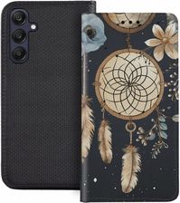 Superetui Etui z klapką do Samsung Galaxy A25 Boho Pióra Łapacz Snów