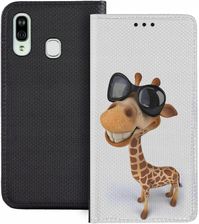 Superetui Etui z klapką do Samsung Galaxy A40 Żyrafa Afryka Śmieszne