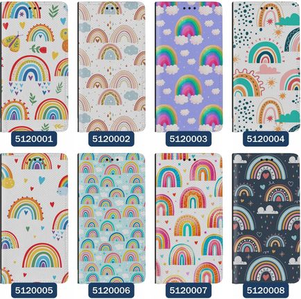 Superetui Etui z klapką do Samsung Galaxy A25 Tęczowe Tęcza Rainbow - zdjęcie 3
