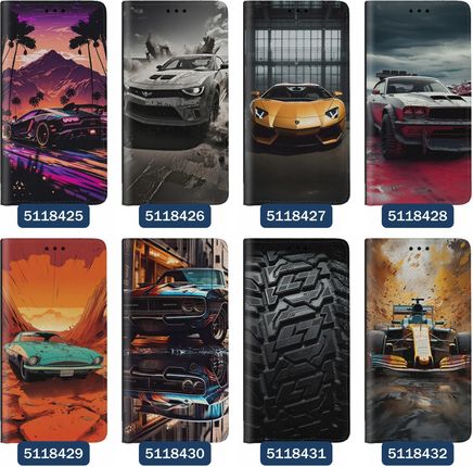 Superetui Etui z klapką do Samsung Galaxy A40 Auta Samochody Wyścigi Motor - zdjęcie 5